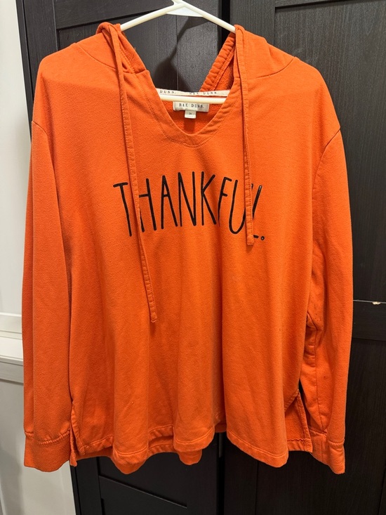 Rae Dunn Jackets & Blazers - Rae Dunn Orange "THANKFUL." Hoodie